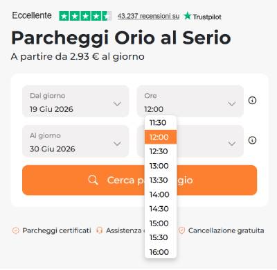 Ricerca parcheggi Orio al Serio